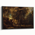 Baroque Art - Enchanting Forest Scene with Rococo Elegance Wall Art