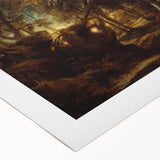 Baroque Art - Enchanting Forest Scene with Rococo Elegance Wall Art