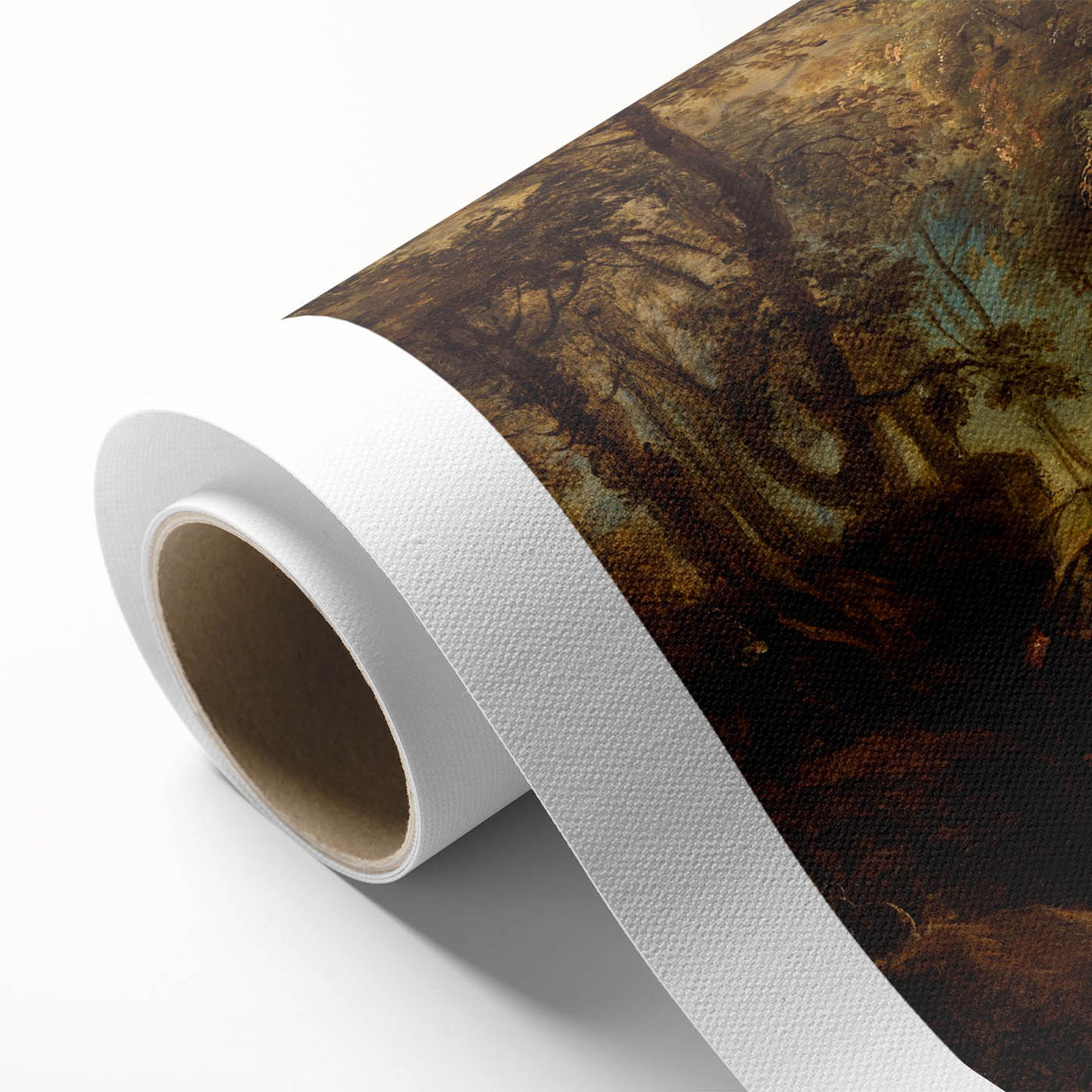 Baroque Art - Enchanting Forest Scene with Rococo Elegance Wall Art