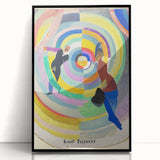Dynamic Colorful Cubism Art - Abstract Circle and Figures Wall Decor