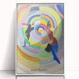 Dynamic Colorful Cubism Art - Abstract Circle and Figures Wall Decor
