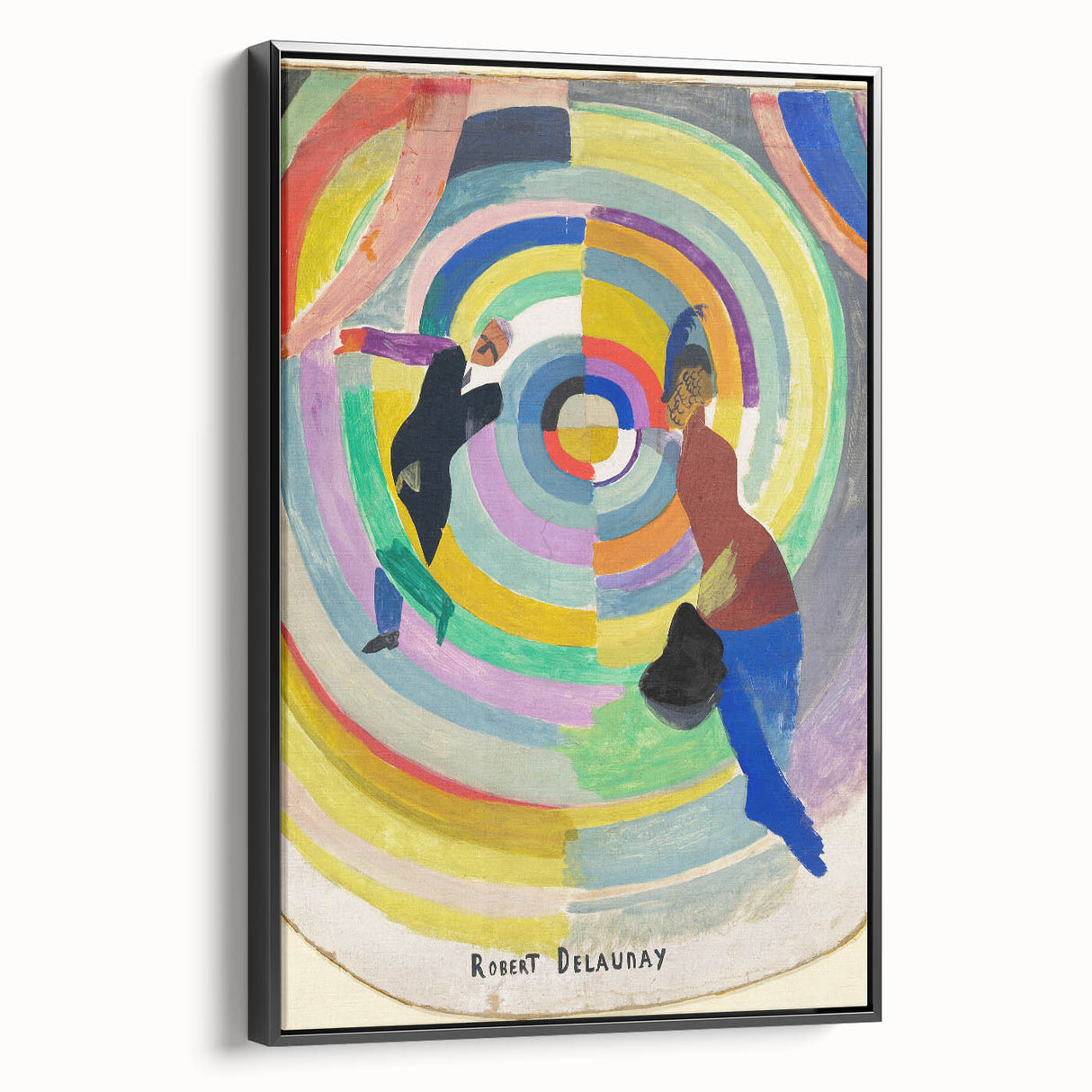 Dynamic Colorful Cubism Art - Abstract Circle and Figures Wall Decor
