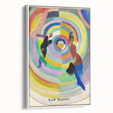 Dynamic Colorful Cubism Art - Abstract Circle and Figures Wall Decor