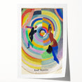 Dynamic Colorful Cubism Art - Abstract Circle and Figures Wall Decor