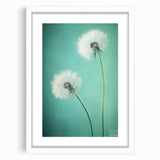 Floral and botanical frame design with a white mat, showcasing vibrant colors and intricate details, ideal for enhancing home decor and artwork displays.