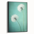 Framed canvas wall art showcasing a vibrant floral and botanical design with a sleek black frame, ideal for enhancing modern home decor aesthetics.
