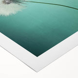 Floral and botanical rolled canvas art showcasing vibrant green leaves and delicate flowers, elegantly packaged in a protective cardboard tube for easy transport.