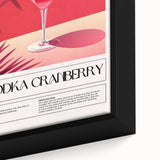 Black wall art featuring colorful, textured food and drink motifs on a large framed canvas, ideal for living room decor.