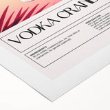 Art deco poster featuring a stylized cocktail glass, in bold black and gold tones, on rolled canvas.