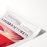 Extra large rolled print featuring line art flowers in black and white, ideal for large living room wall art.