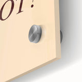 Large abstract wall art in vibrant orange and yellow tones on acrylic glass, ideal for dining room ambiance.