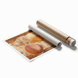 Extra large rolled print featuring pastel-colored floral art, ideal for classy bathroom or large living room decor.