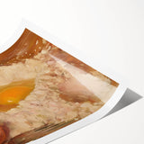 Extra large wall art featuring line art flowers in monochrome, rolled print format, ideal for large living room decor.