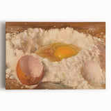 Black and white photo of assorted pastries on stretched canvas, ideal for kitchen wall art.