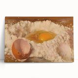 Black and white photo of assorted pastries on a stretched canvas, suited for kitchen wall art.