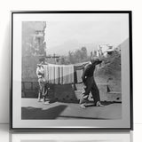 Large abstract wall art on acrylic, featuring colorful geometric shapes, ideal for modern art wall decor.