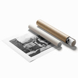 Extra large rolled print featuring a floral design in soft pastel shades.