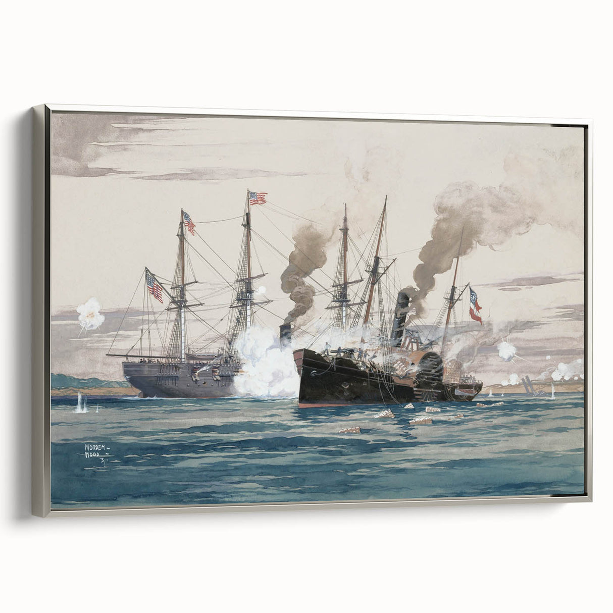 Historic Naval Battle - Independence Day Wall Art