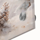 Snowy Pinecones Christmas Wall Art – Winter Holiday Decor