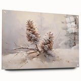 Snowy Pinecones Christmas Wall Art – Winter Holiday Decor