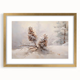 Snowy Pinecones Christmas Wall Art – Winter Holiday Decor