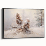 Snowy Pinecones Christmas Wall Art – Winter Holiday Decor
