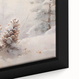 Snowy Pinecones Christmas Wall Art – Winter Holiday Decor