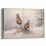 Snowy Pinecones Christmas Wall Art – Winter Holiday Decor