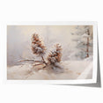 Snowy Pinecones Christmas Wall Art – Winter Holiday Decor