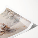 Snowy Pinecones Christmas Wall Art – Winter Holiday Decor