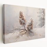 Snowy Pinecones Christmas Wall Art – Winter Holiday Decor