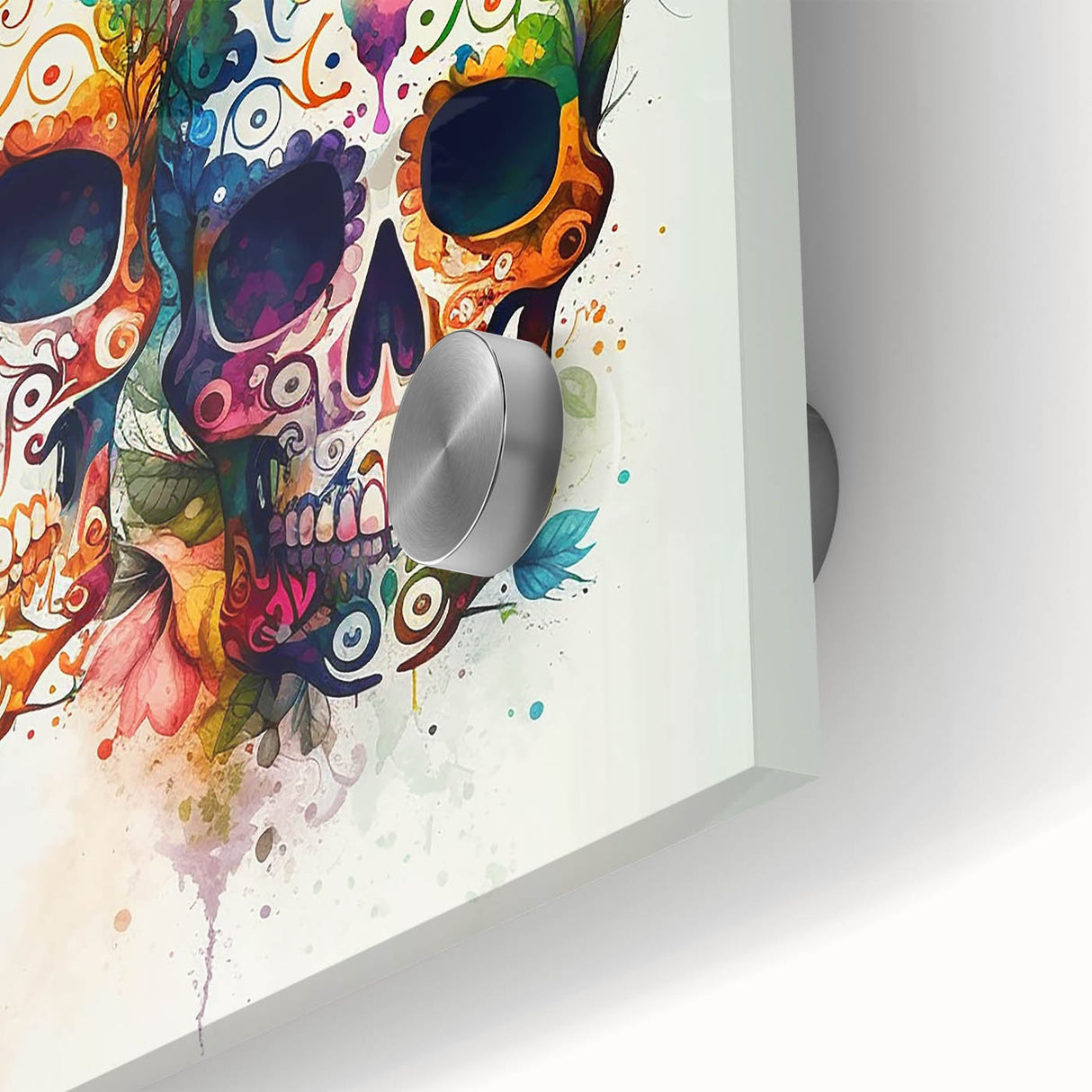 Cinco de Mayo Canvas Art - Vibrant Sugar Skulls & Floral Design