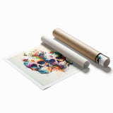 Cinco de Mayo Canvas Art - Vibrant Sugar Skulls & Floral Design