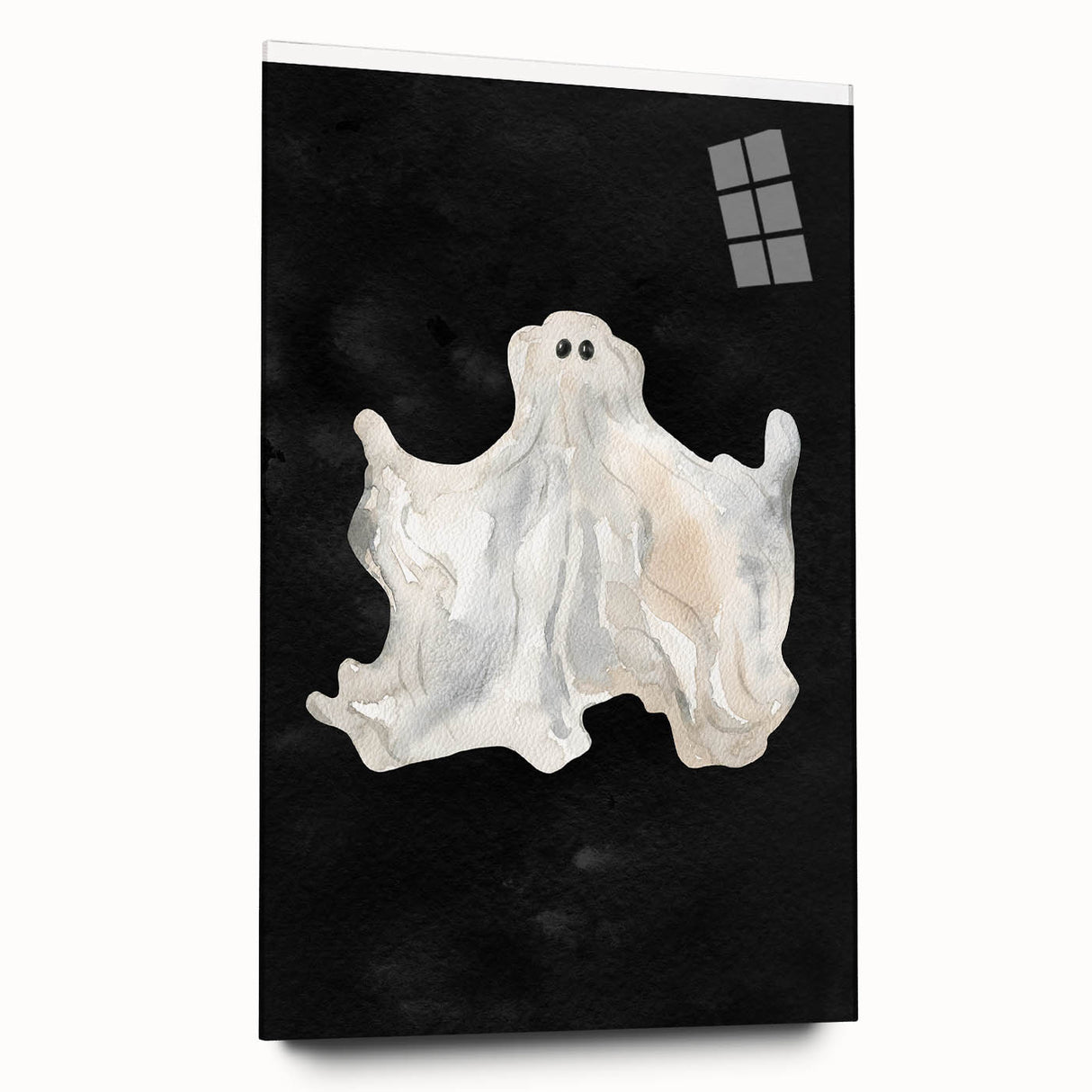 Watercolor Ghost Halloween Wall Art - Spooky Halloween Decoration