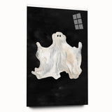 Watercolor Ghost Halloween Wall Art - Spooky Halloween Decoration