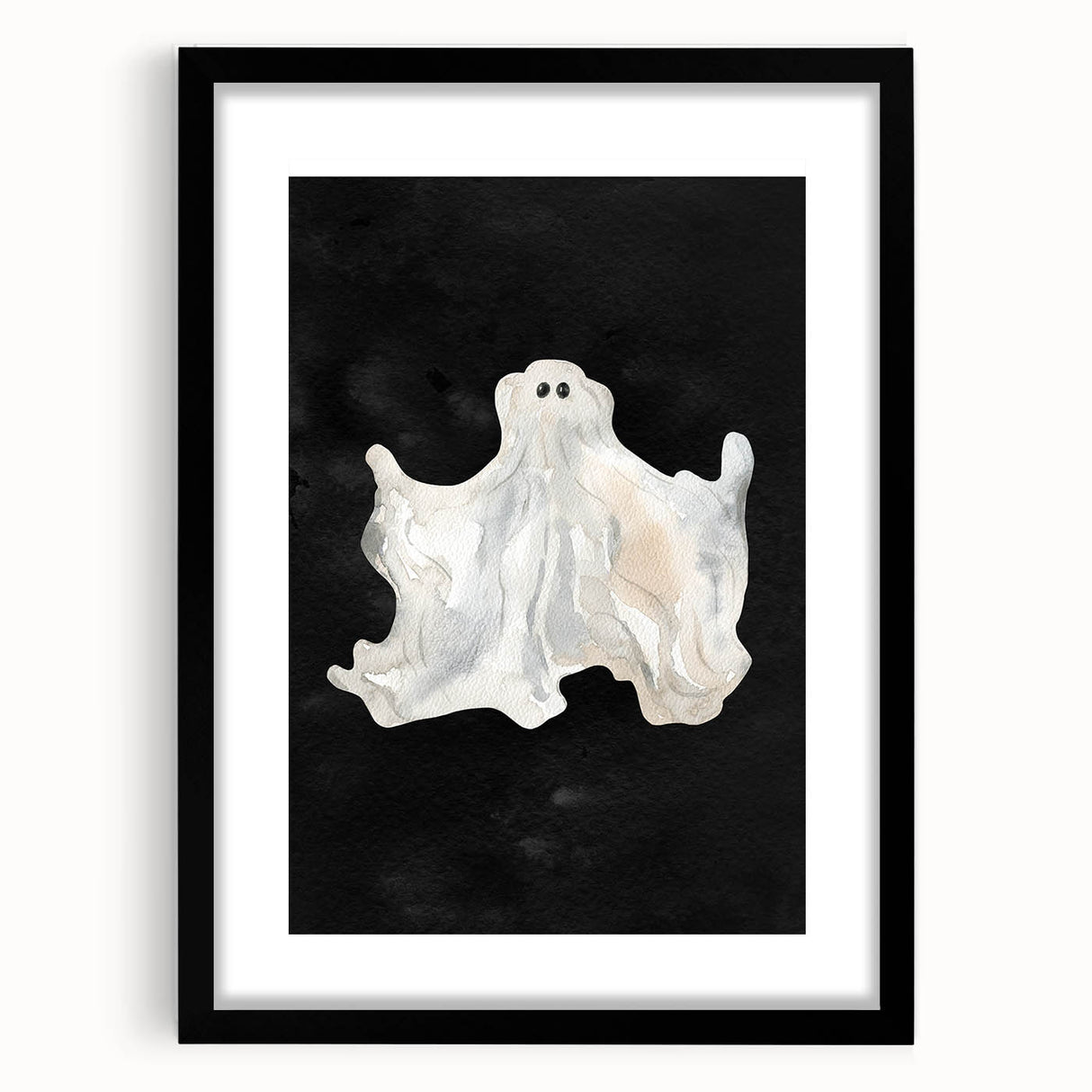 Watercolor Ghost Halloween Wall Art - Spooky Halloween Decoration