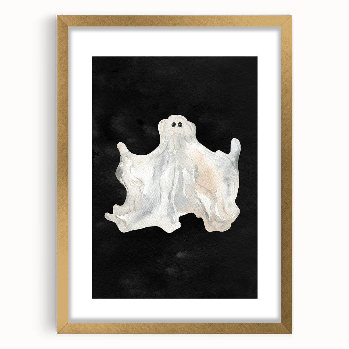 Watercolor Ghost Halloween Wall Art - Spooky Halloween Decoration