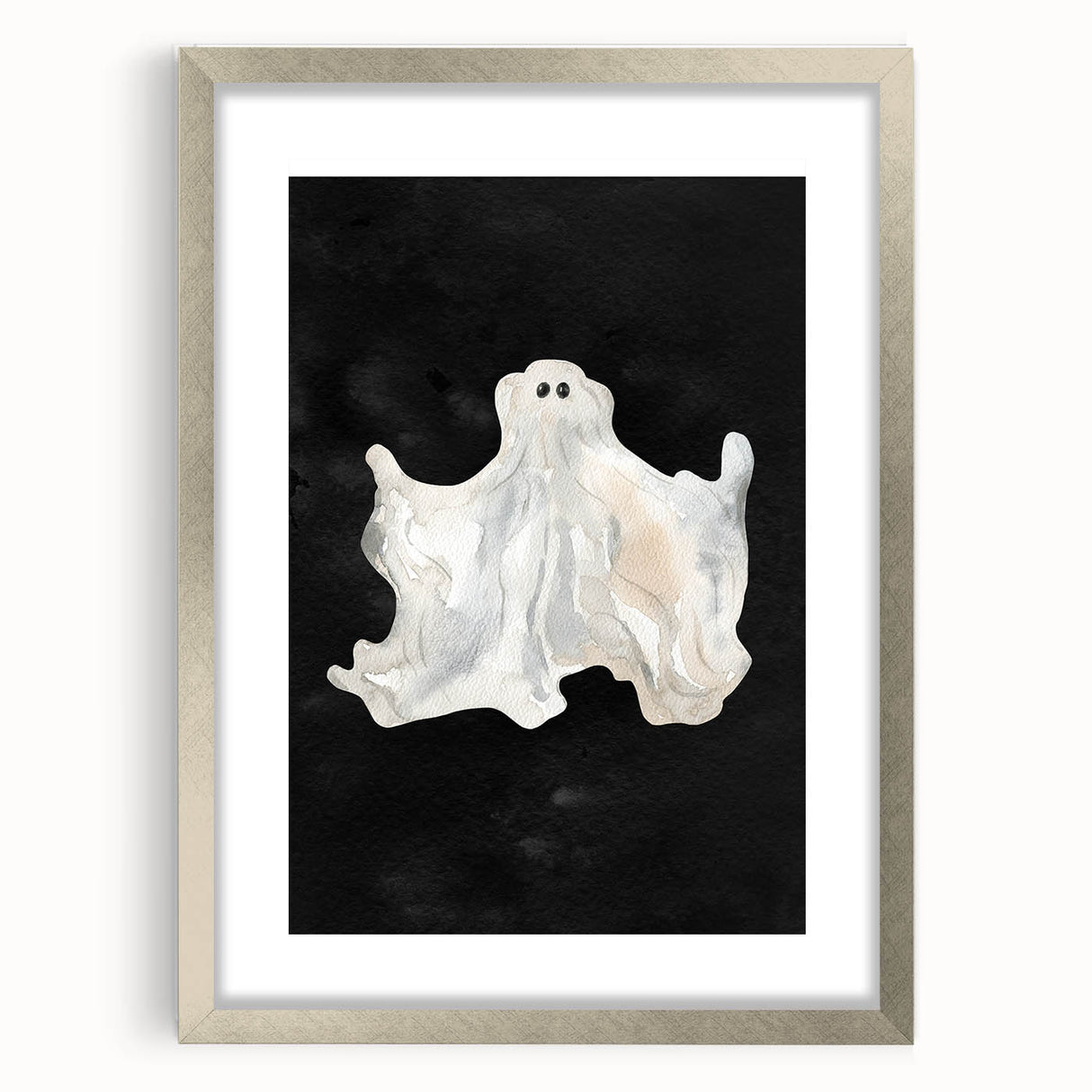 Watercolor Ghost Halloween Wall Art - Spooky Halloween Decoration