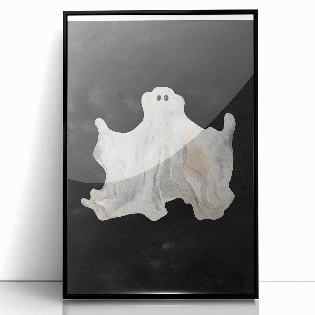 Watercolor Ghost Halloween Wall Art - Spooky Halloween Decoration