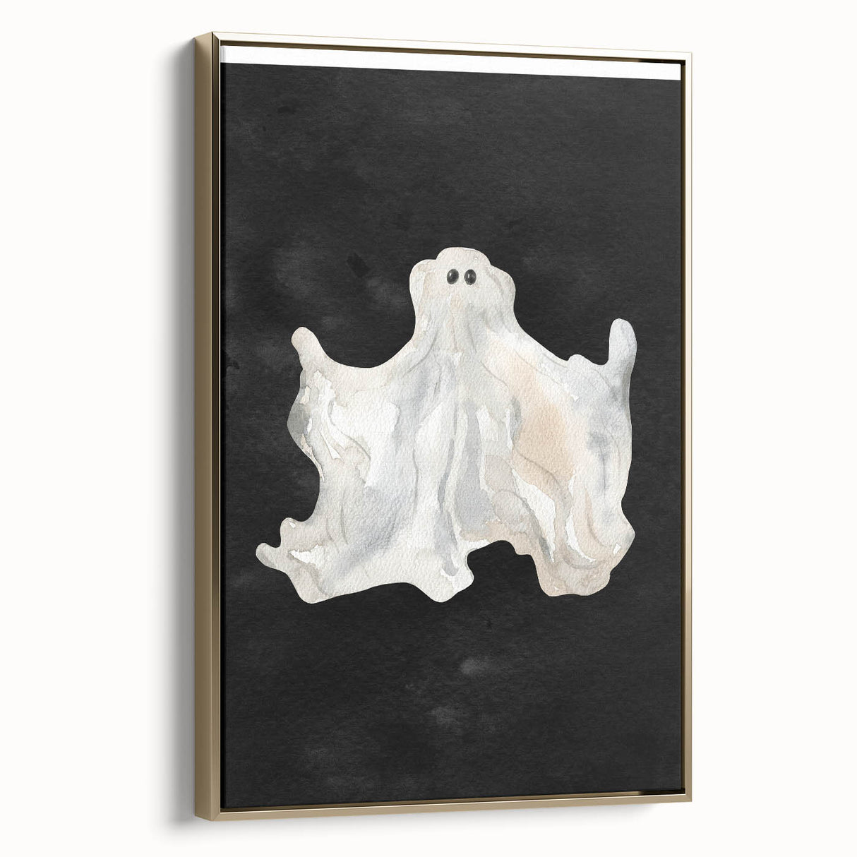 Watercolor Ghost Halloween Wall Art - Spooky Halloween Decoration