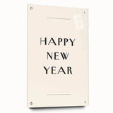 Minimalist Happy New Year Typography - New Year Wall Art Print