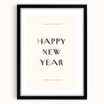 Minimalist Happy New Year Typography - New Year Wall Art Print