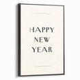 Minimalist Happy New Year Typography - New Year Wall Art Print