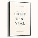 Minimalist Happy New Year Typography - New Year Wall Art Print