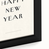 Minimalist Happy New Year Typography - New Year Wall Art Print