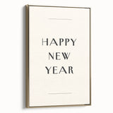 Minimalist Happy New Year Typography - New Year Wall Art Print