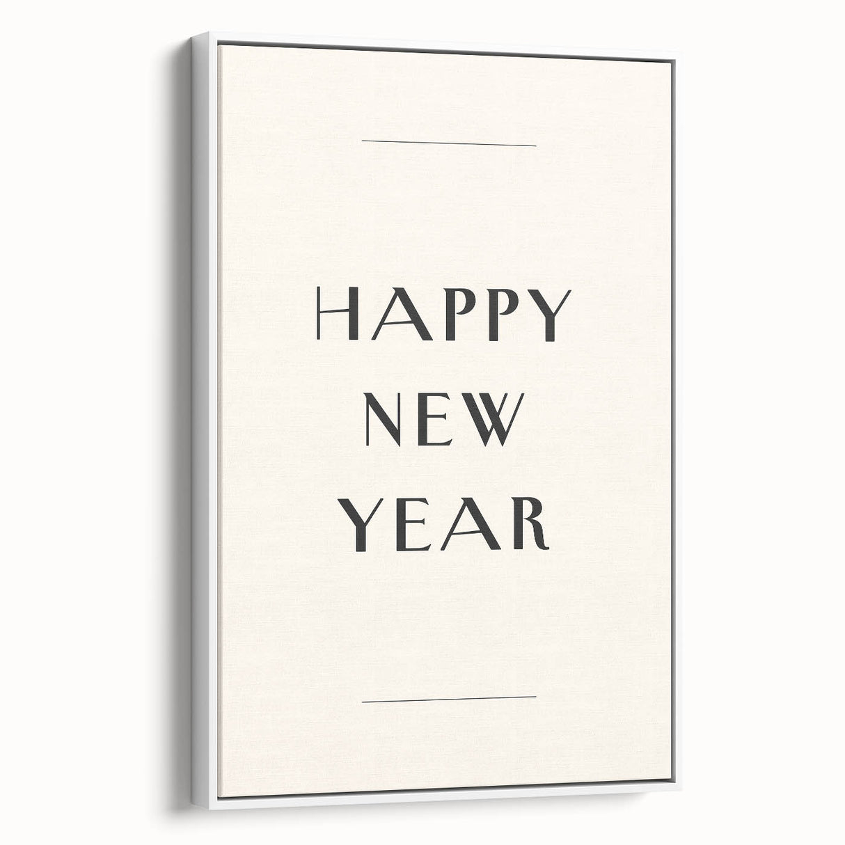Minimalist Happy New Year Typography - New Year Wall Art Print
