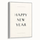 Minimalist Happy New Year Typography - New Year Wall Art Print