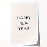 Minimalist Happy New Year Typography - New Year Wall Art Print