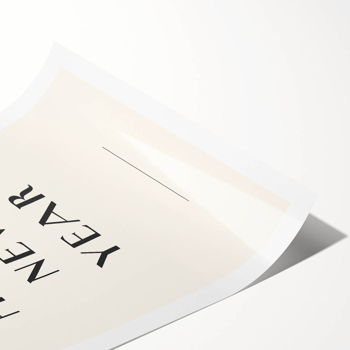 Minimalist Happy New Year Typography - New Year Wall Art Print